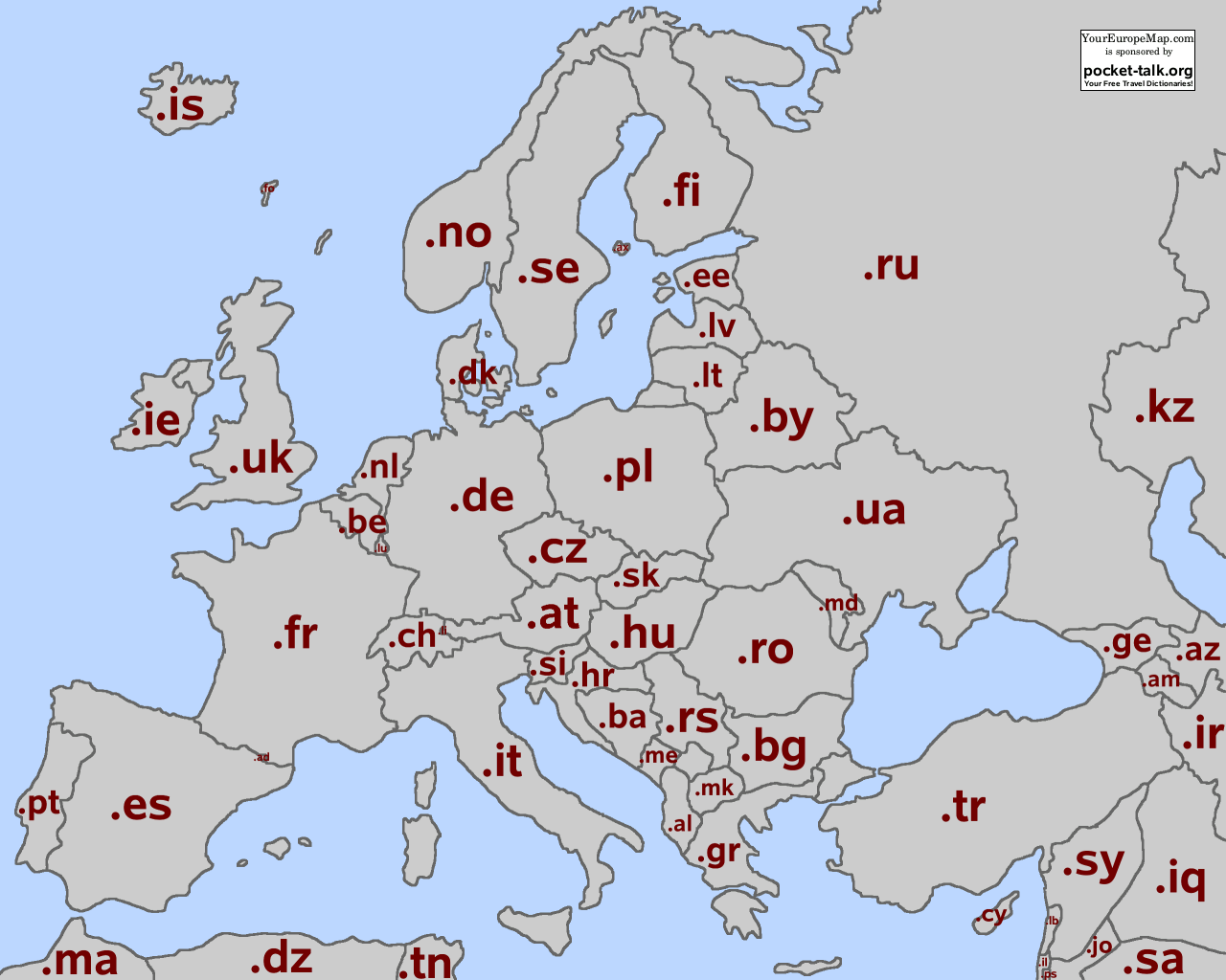 Map of TLD Europe