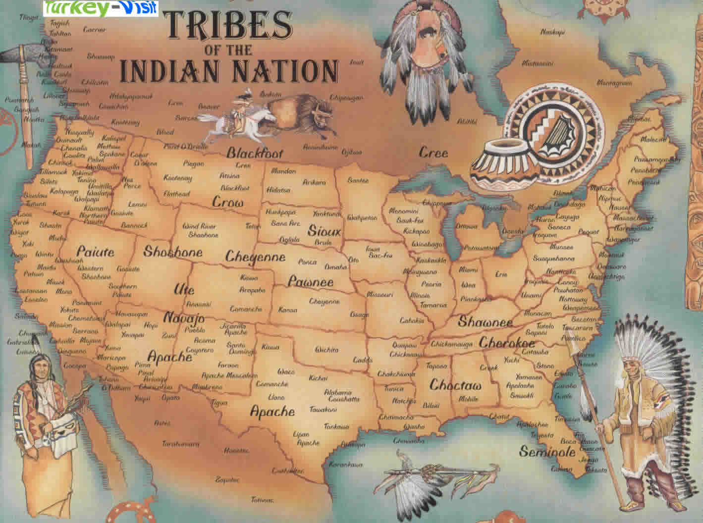 North America Native American Map