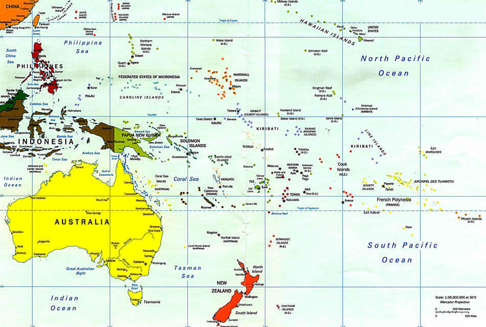 Oceania Map