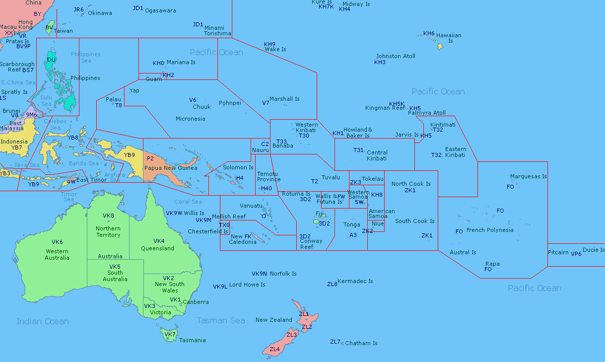 Oceania Australia Map