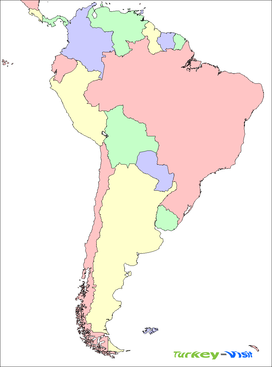 South America Blank Map