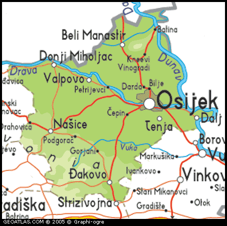 Osijek map