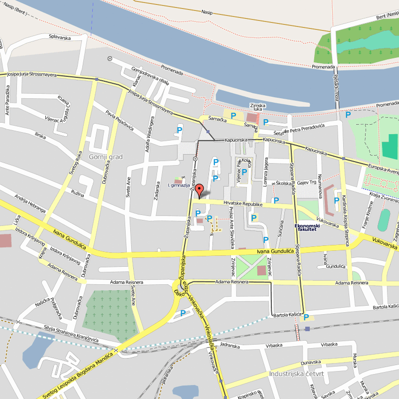 Osijek center map