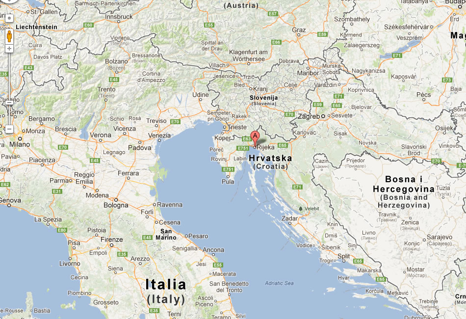 map of Rijeka croatia