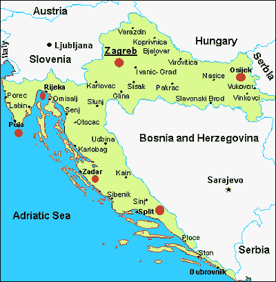 Split croatia map