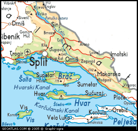 Split regional map