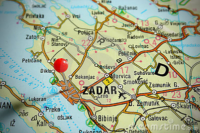 Zadar city map