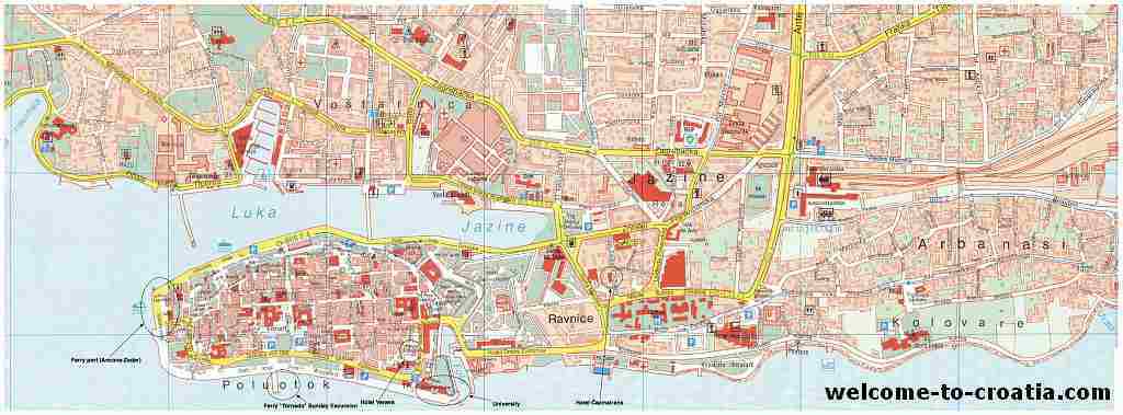 Zadar map