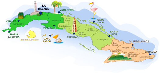 Cuba Tourist Map