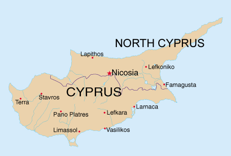 cyprus map north cyprus