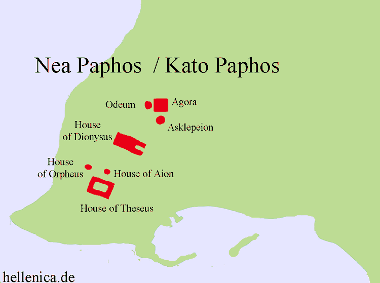 Nea Paphos map