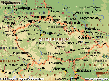 Map of Czech Republic