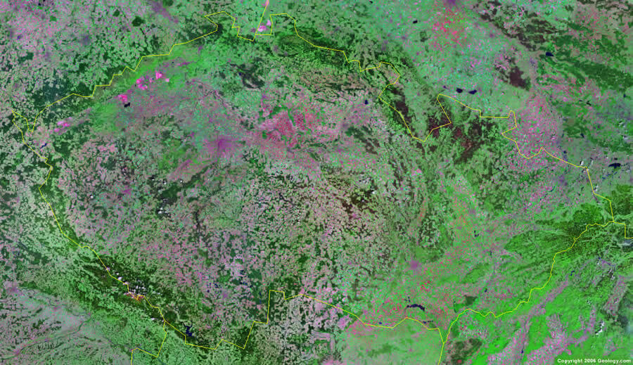 satellite image of czech republic