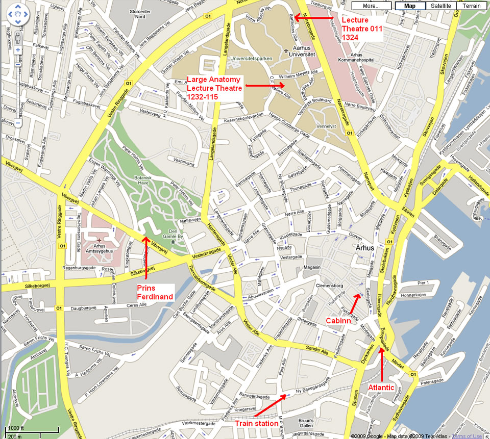 Arhus city center map