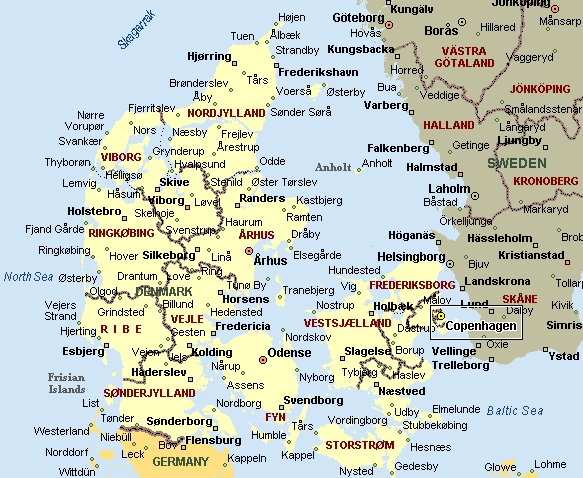 denmark cities map