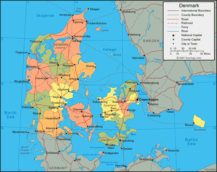 Denmark Horsens map