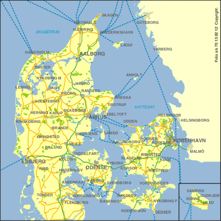map of denmark Koge