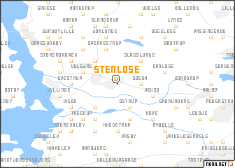 Olstykke Stenlose map