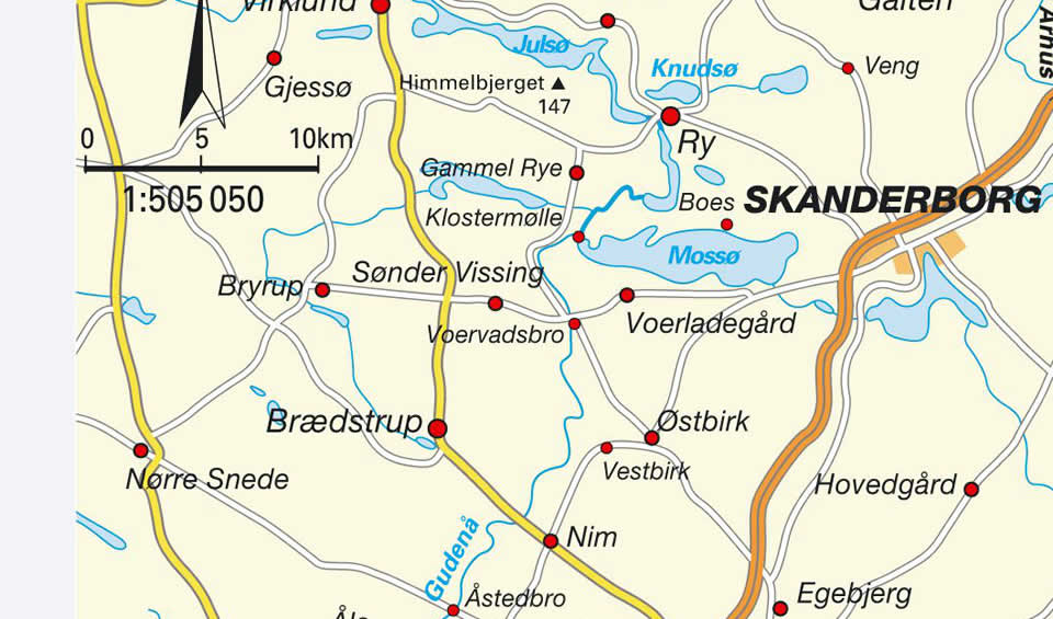 Silkeborg city map