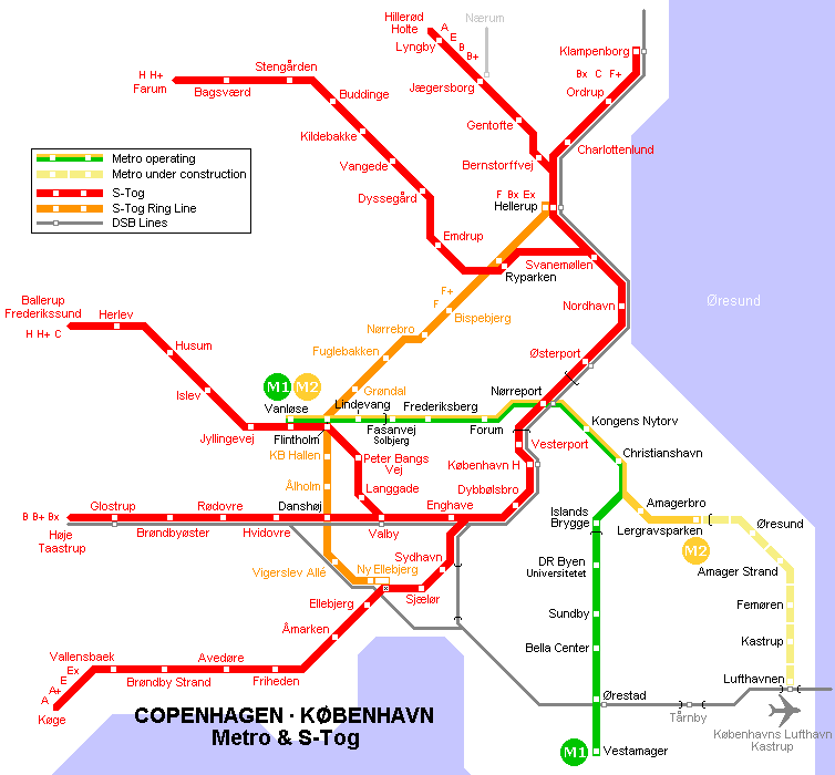 copenhagen metro map Tarnby