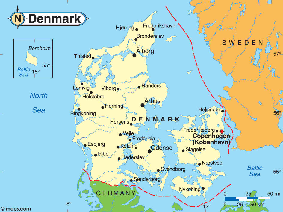 map of denmark Vejle