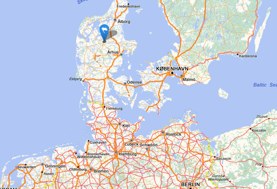 denmark map Viborg