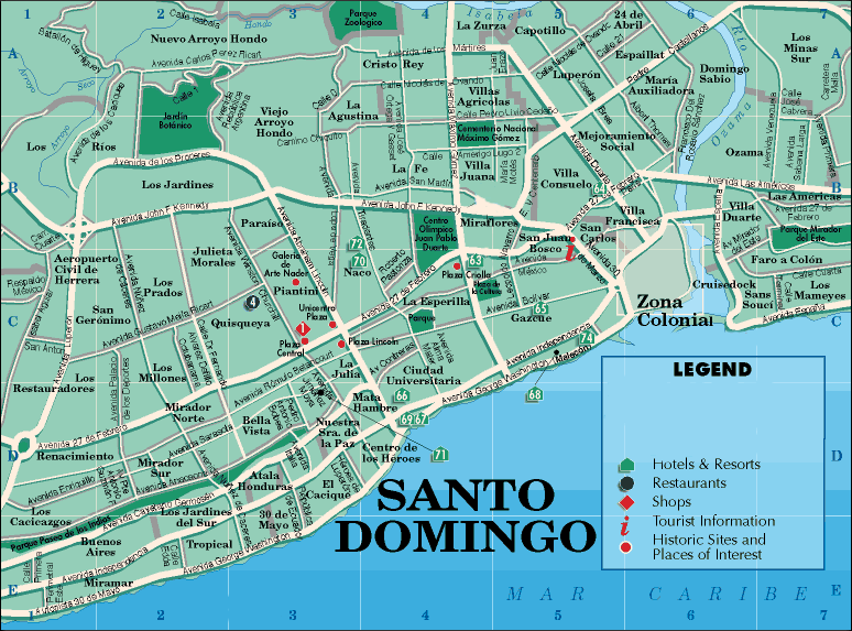 santo domingo city map