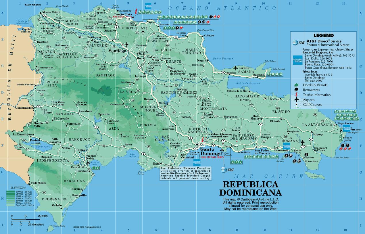 santo domingo map dominican republic