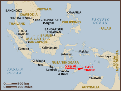 east timor map