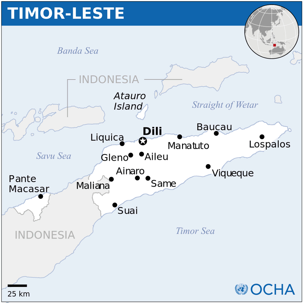 east timor location map