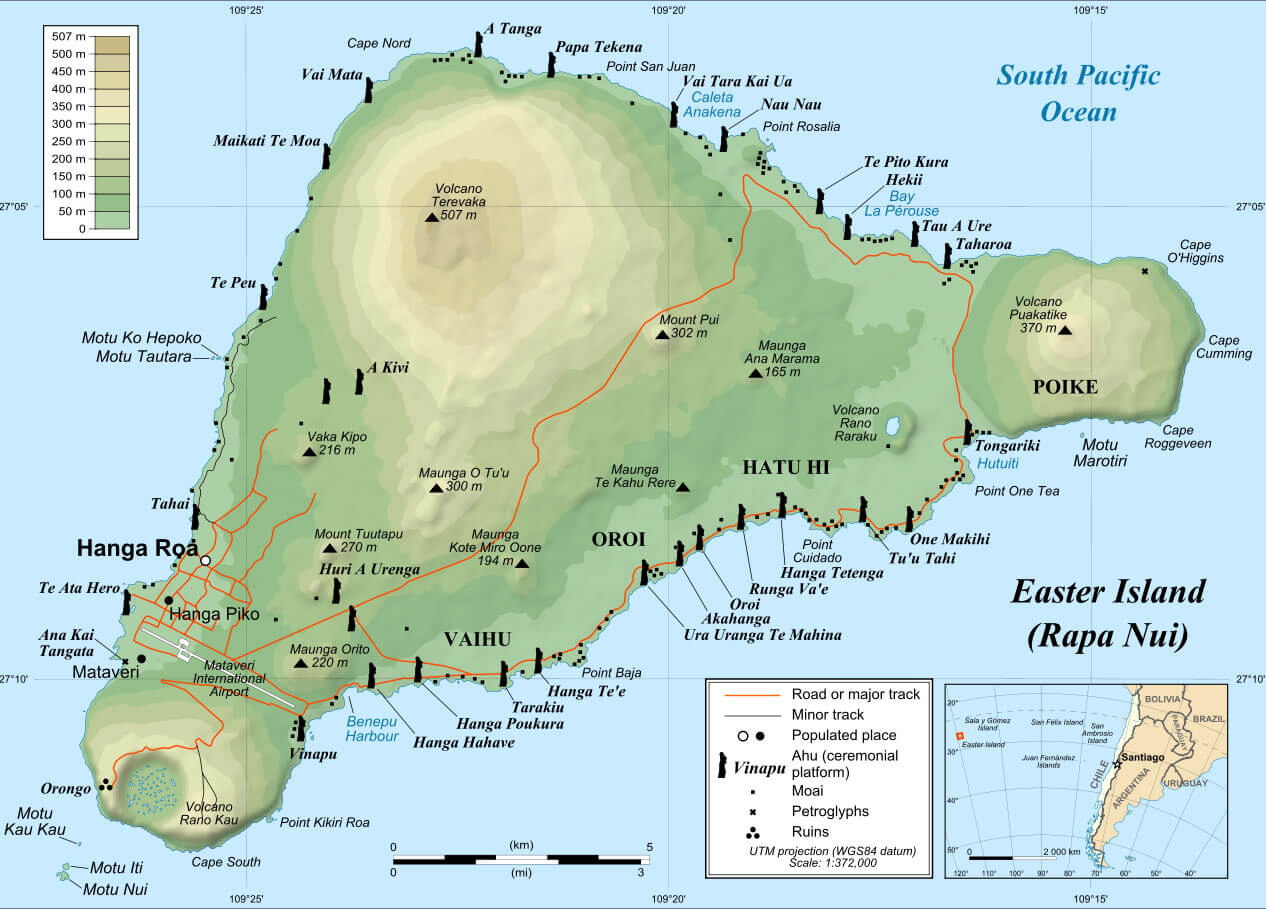 easter island map english