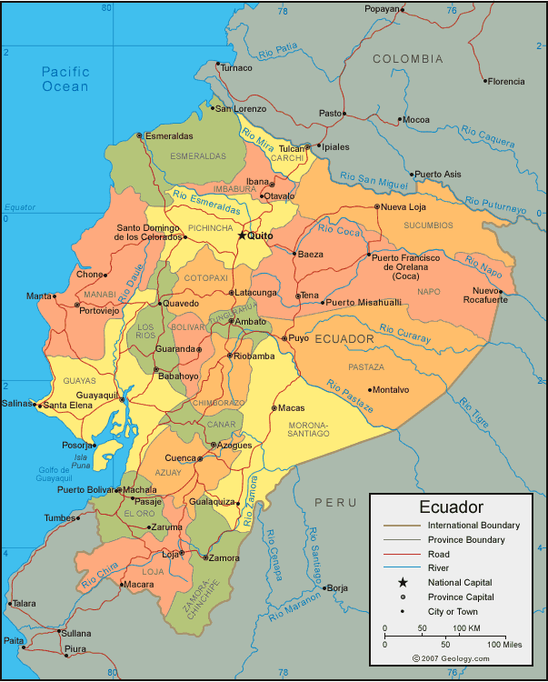 Ecuador Political Map