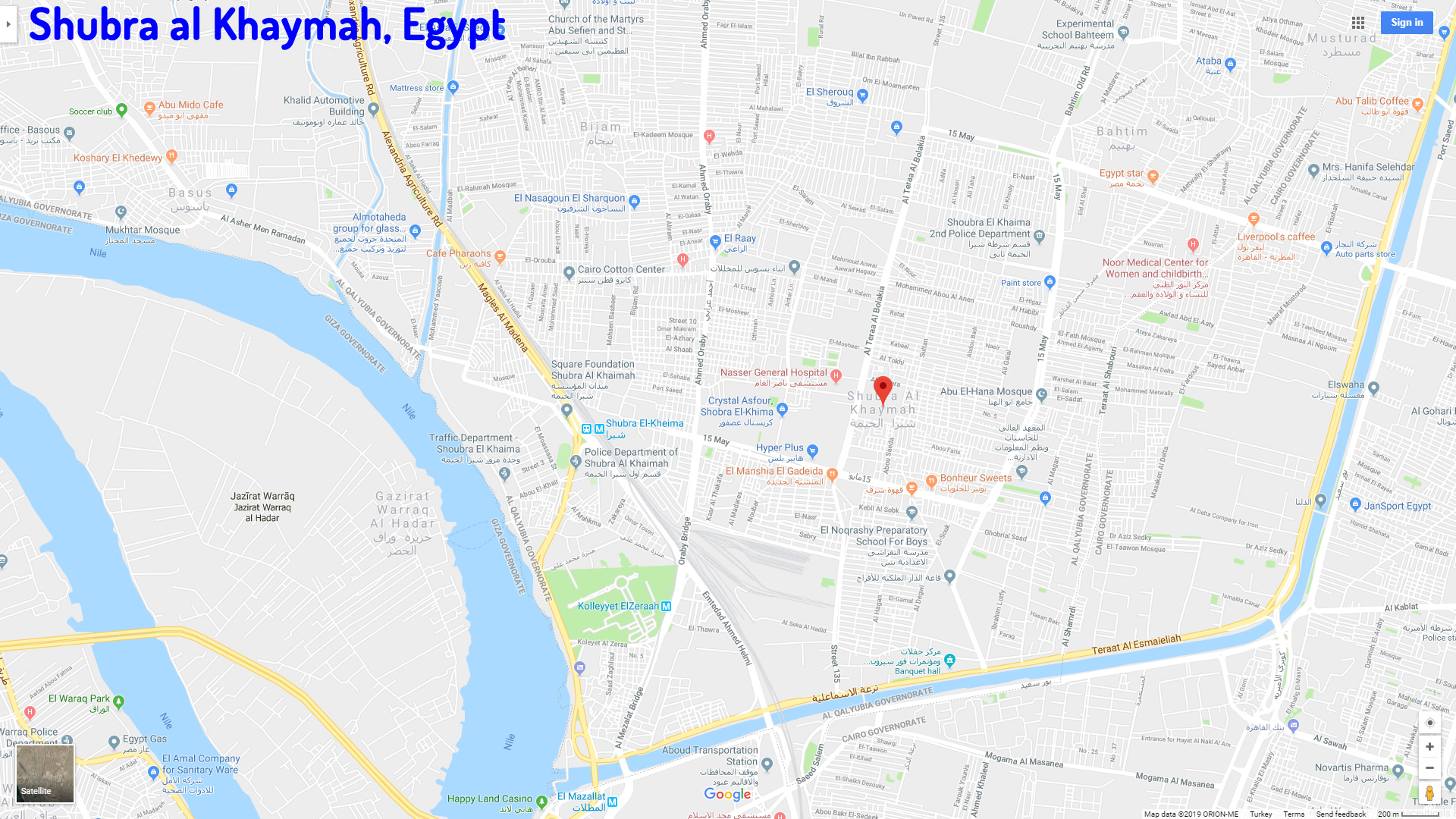 Shubra al Khaymah map Egypt