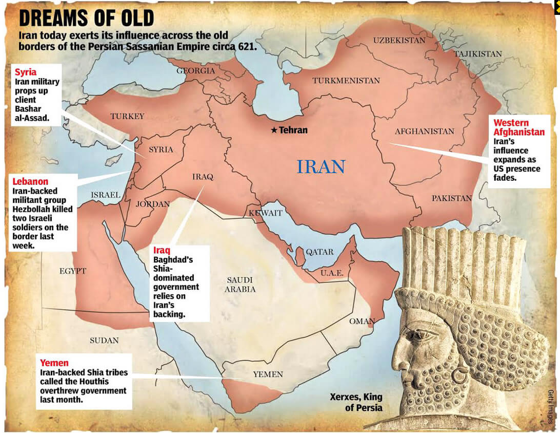 Persian Empire Map, Iran