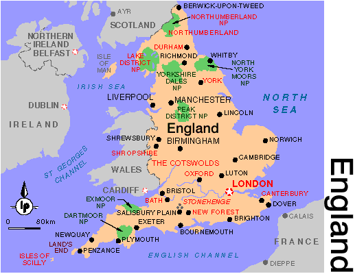 england cities map