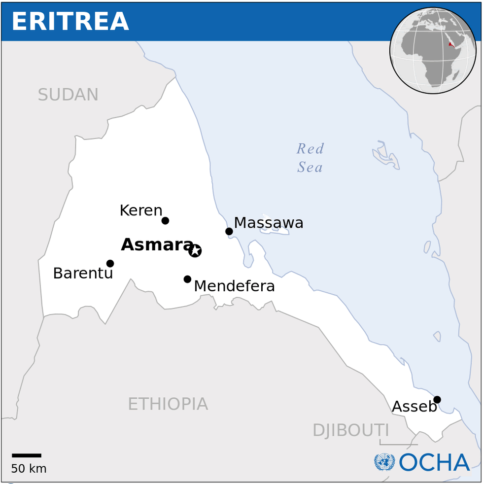 eritrea location map
