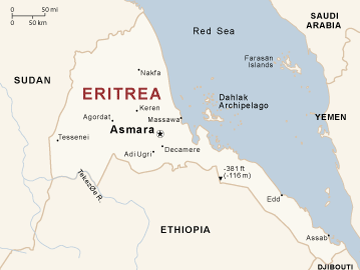 map eritrea