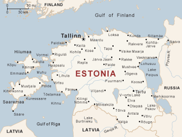cities map of estonia