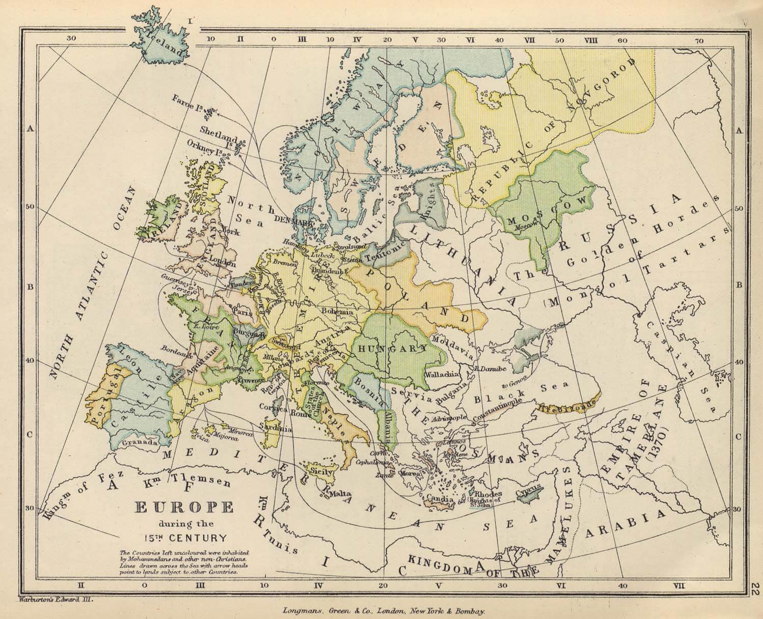 europe map 15th century