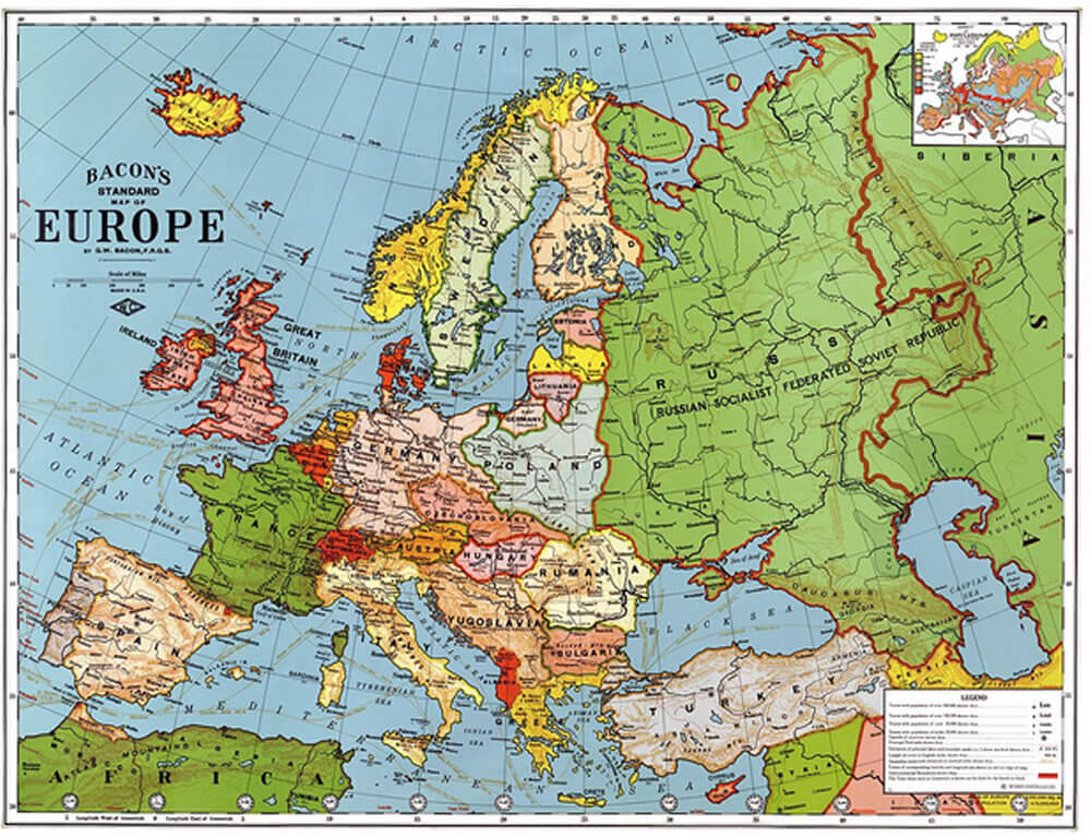 europe map 1923