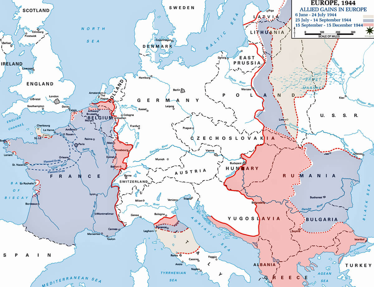 europe map 1944