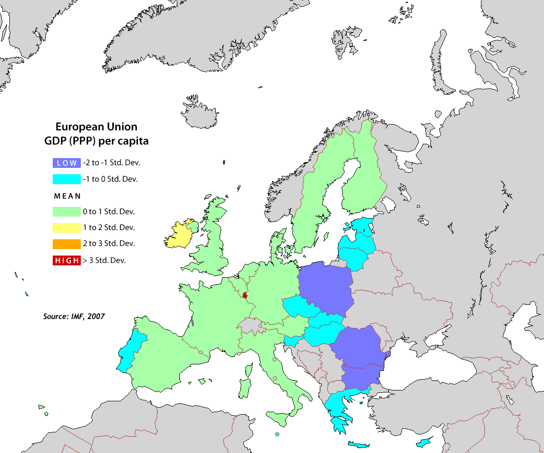 European Union Countries GDP 2007