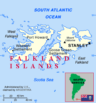 Falkland Islands Map South America