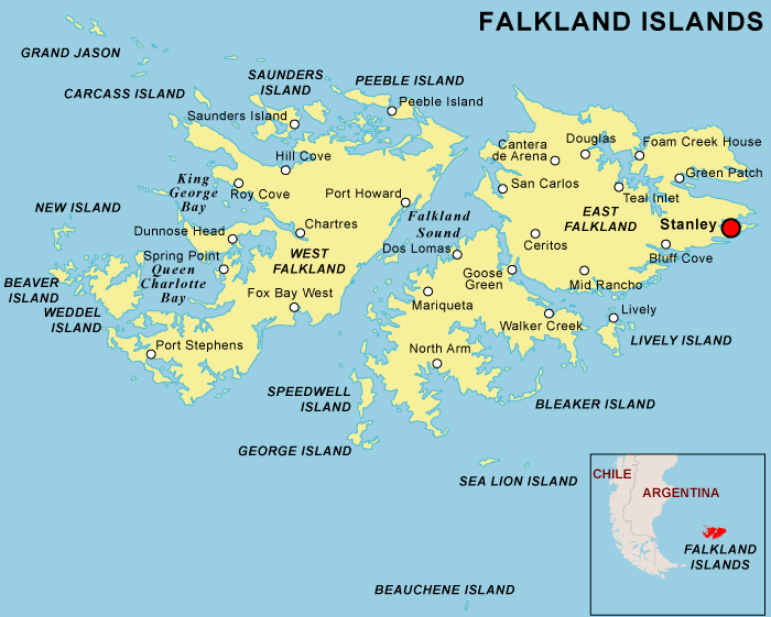 falkland islands political map