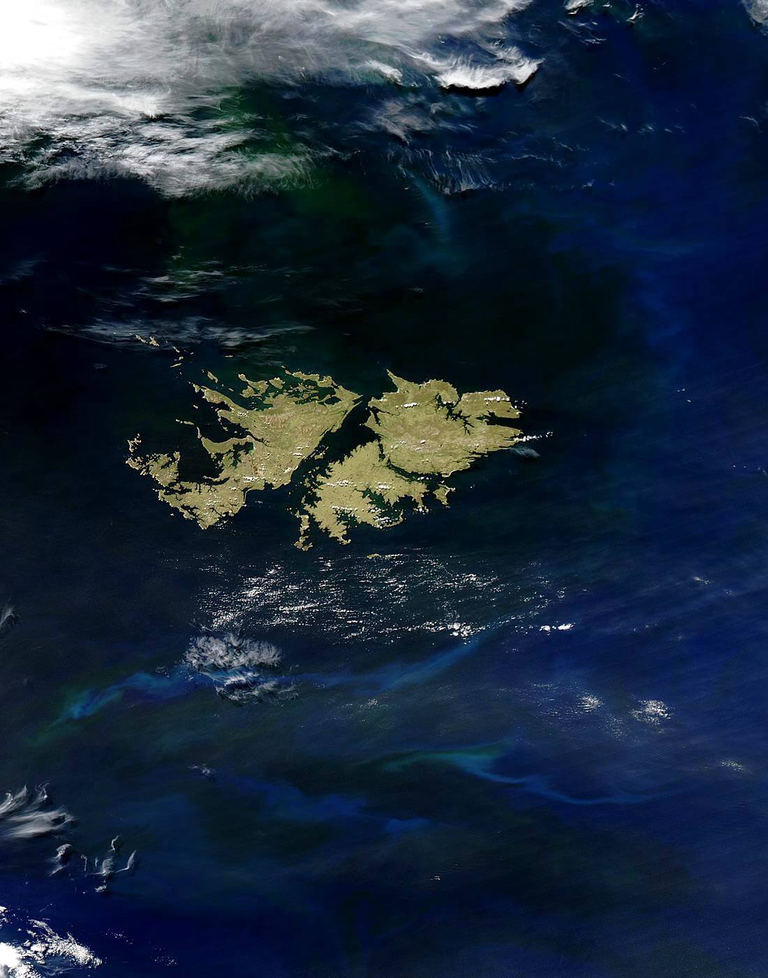 Satellite Image Photo Falkland Islands