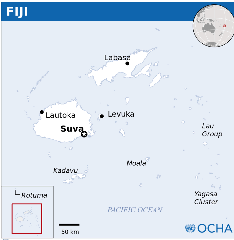 fiji location map