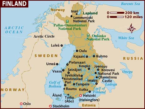 map of finland Helsinki