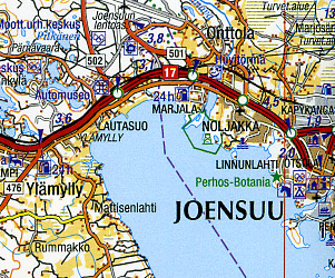 Joensuu map