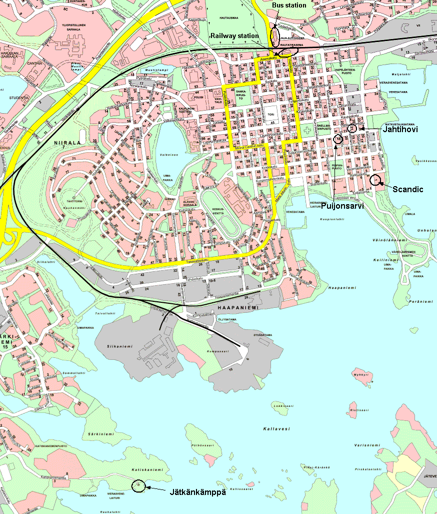 map of Kuopio