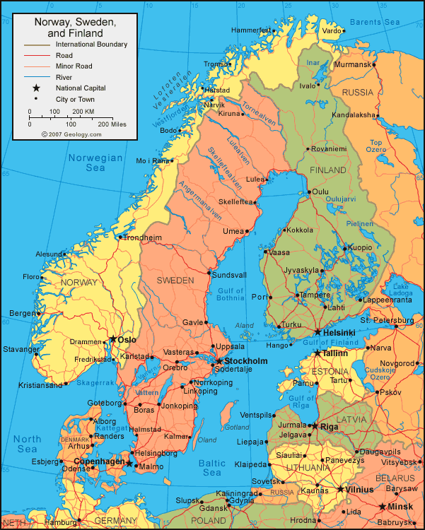 map of finland